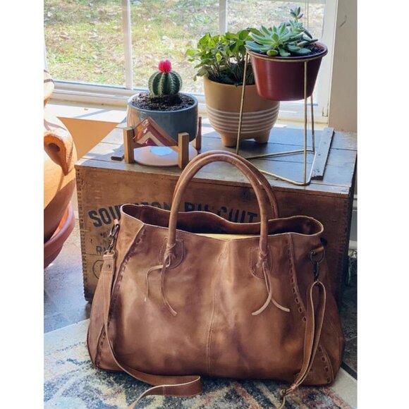 Nwt Bed Stu Leather Rockaway Satchel Tote Bag - Picture 12 of 13